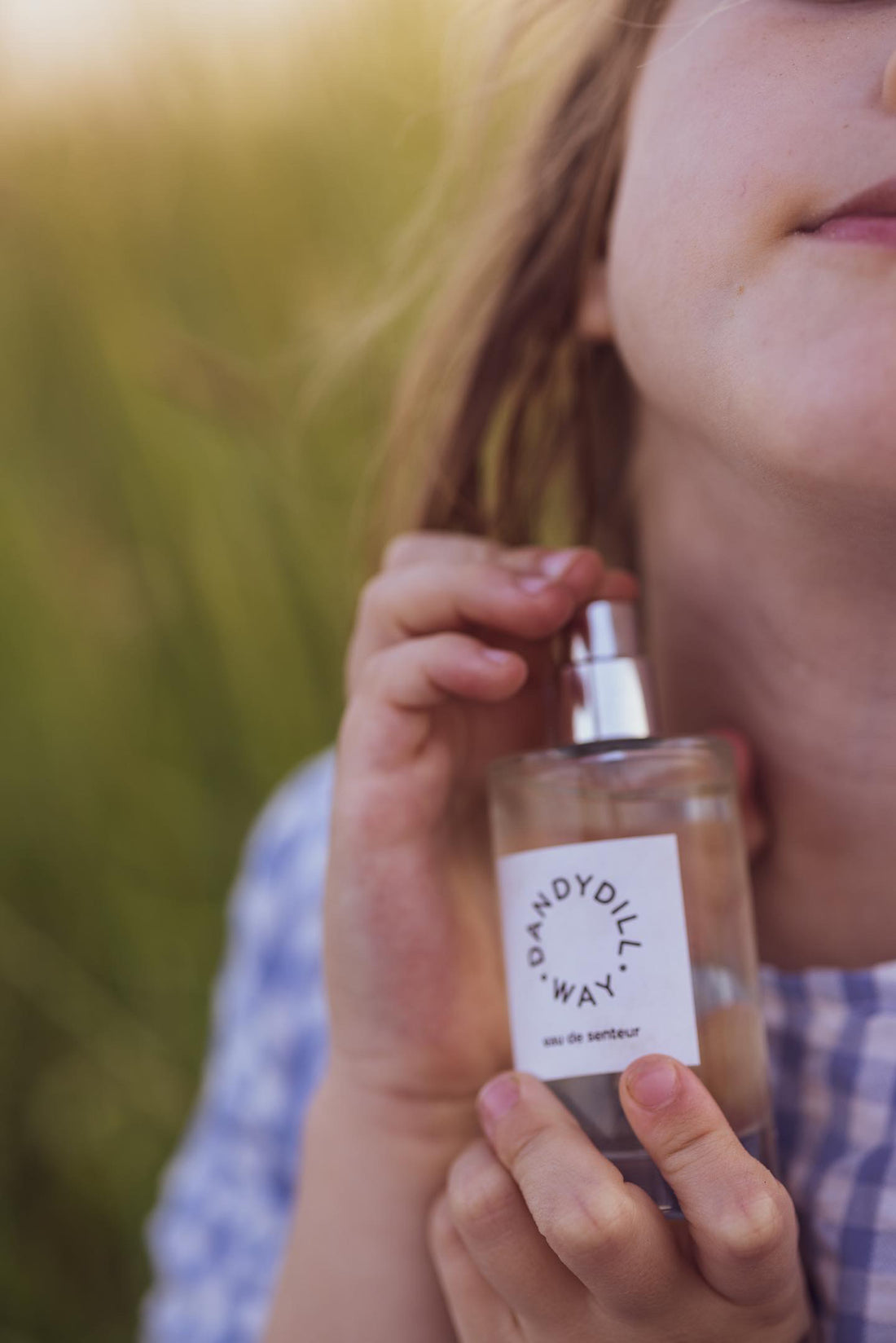 little girl with natural perfume