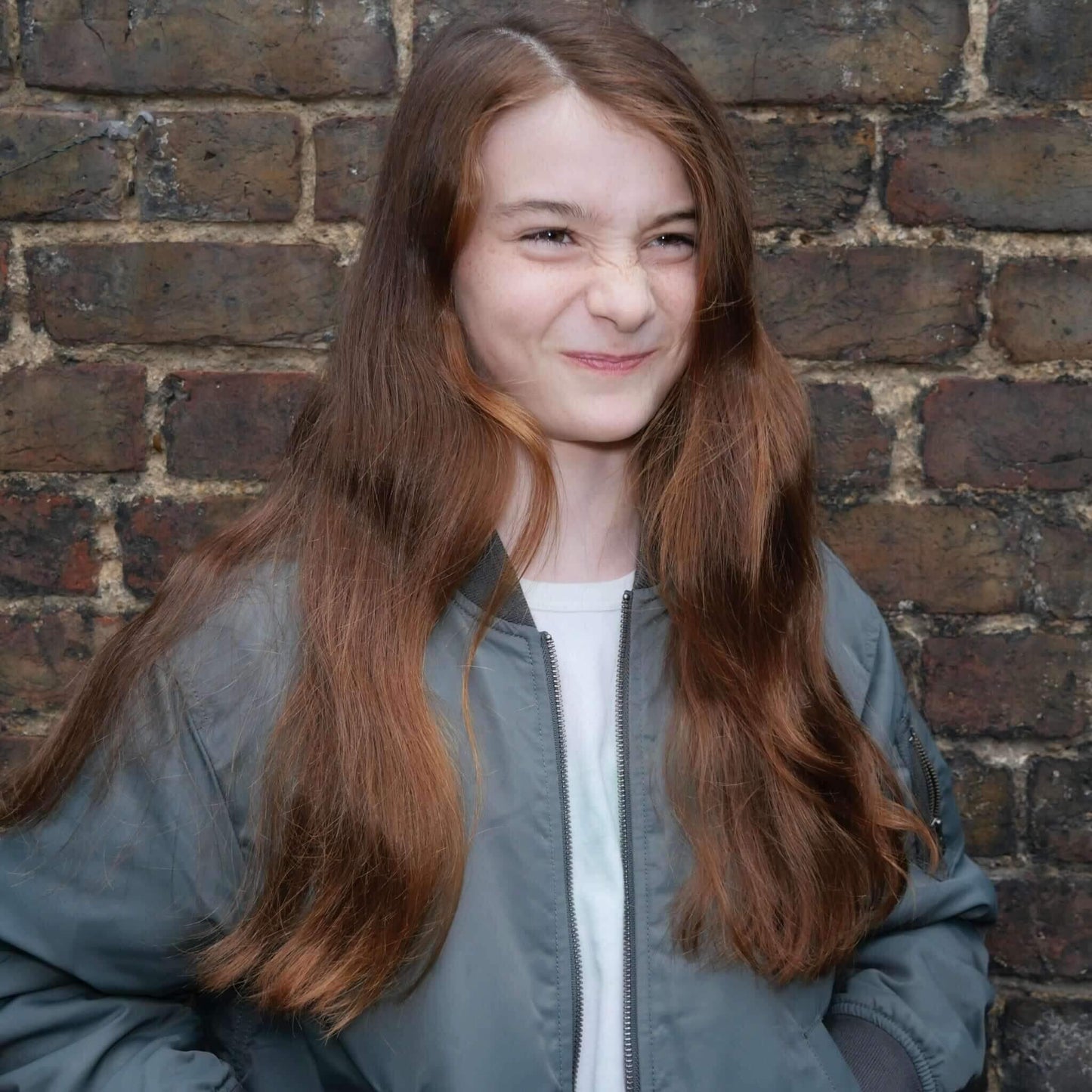Girl with long shiny healthy hair